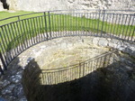 FZ003732 Shadow of gate around Denbigh Castle well.jpg